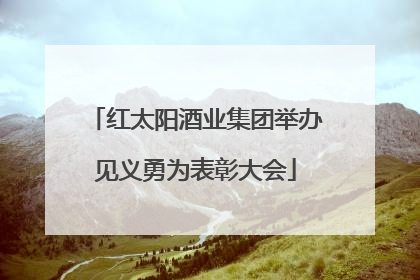 红太阳酒业集团举办见义勇为表彰大会